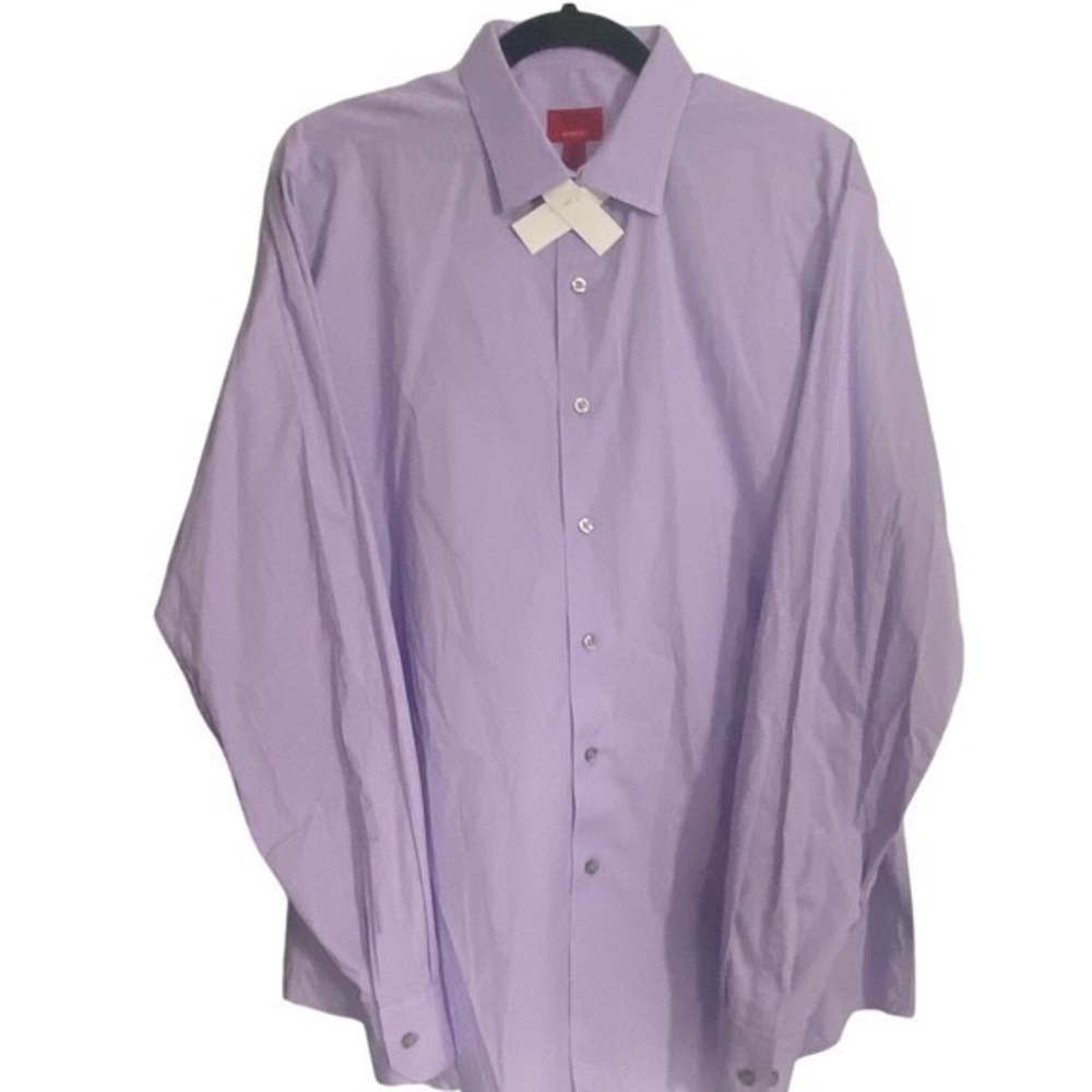Alfani Slim Fit Stretch Mens Dress Shirt Purple Lavender 15-15.5 34-35 M‎